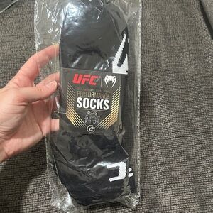 UFC Athletic Performance Socks - Black and White set of 2  11.5-13